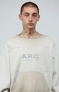 A.R.C. Khaki Vintage Wash Heavyweight Fleece Cutoff Sweatshirt