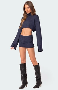 Edikted Gino Cropped Turtle Neck Sweater