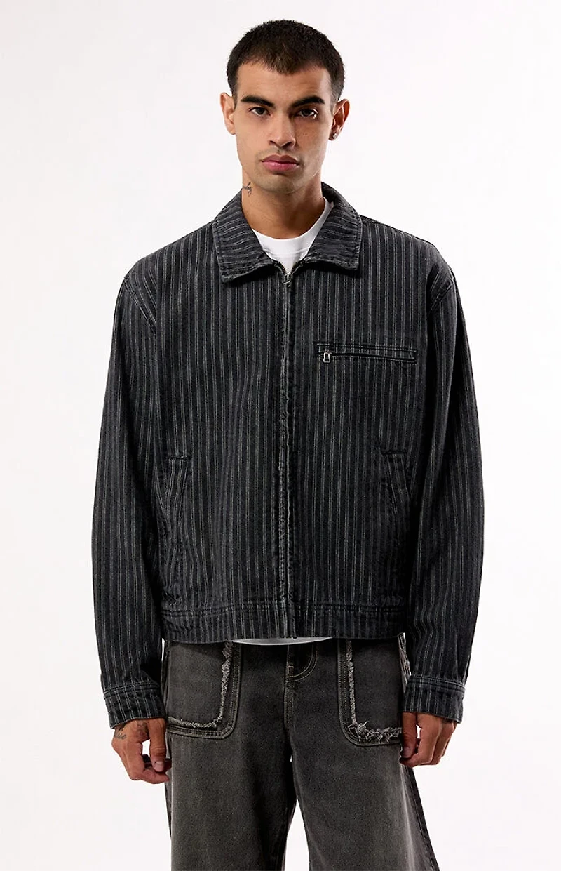 Pacsun Striped Nox Zip Up Jacket
