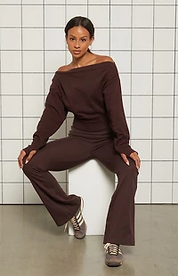 PAC 1980 Active French Terry Off-The-Shoulder Sweatshirt