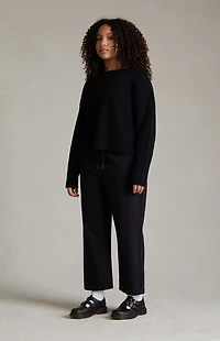 Fear of God ESSENTIALS Kids Jet Black Raw Neck Sweater