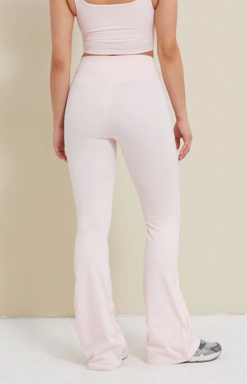 PAC 1980 WHISPER Active Pink Crossover Flare Yoga Pants
