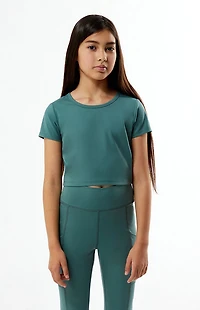 PAC 1980 Kids WHISPER Active Jade Crew Neck T-Shirt