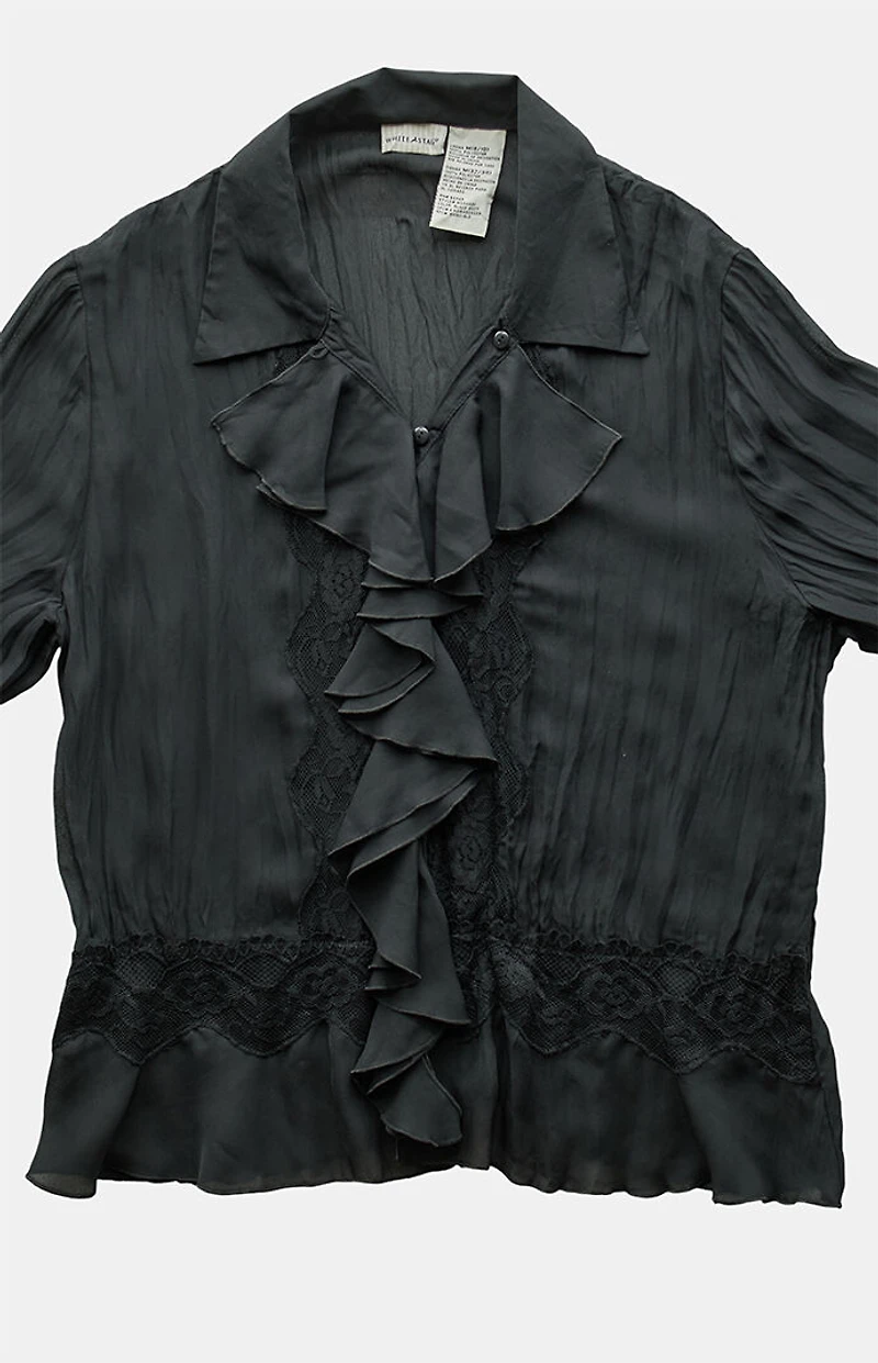 PS VINTAGE 2000s Blouse V-Neck Top