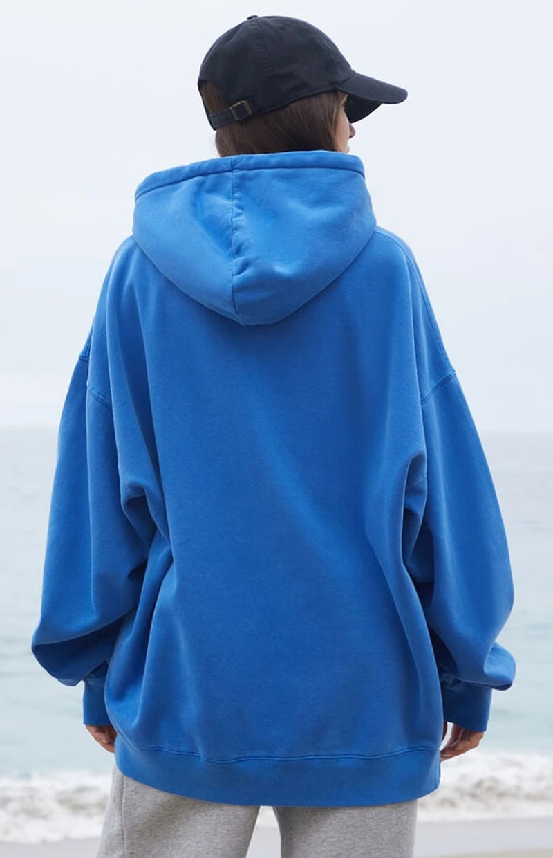 John Galt Blue Christy Oversized Hoodie