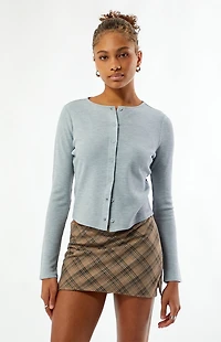 Your Favorite Rowan Waffle Knit Button Front Long Sleeve Top