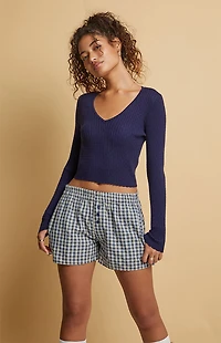 Beverly and Beck Plaid Boxer Shorts