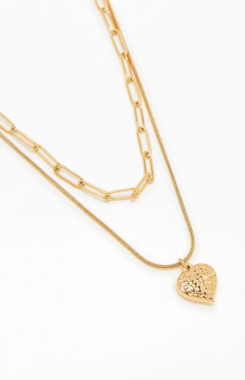 LA Hearts Heart Layered Necklace