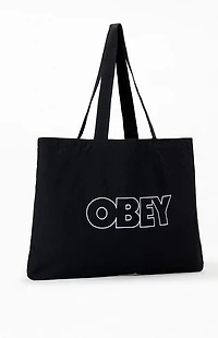 Obey Outline Canvas Tote Bag