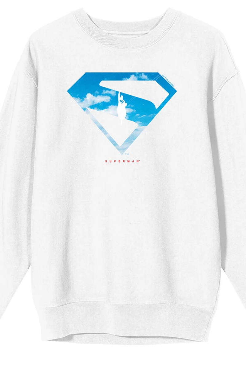 Superman 2025 Look Up Crew Neck Sweatshirt