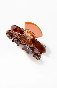 LA Hearts Brown Flower Hair Claw Clip