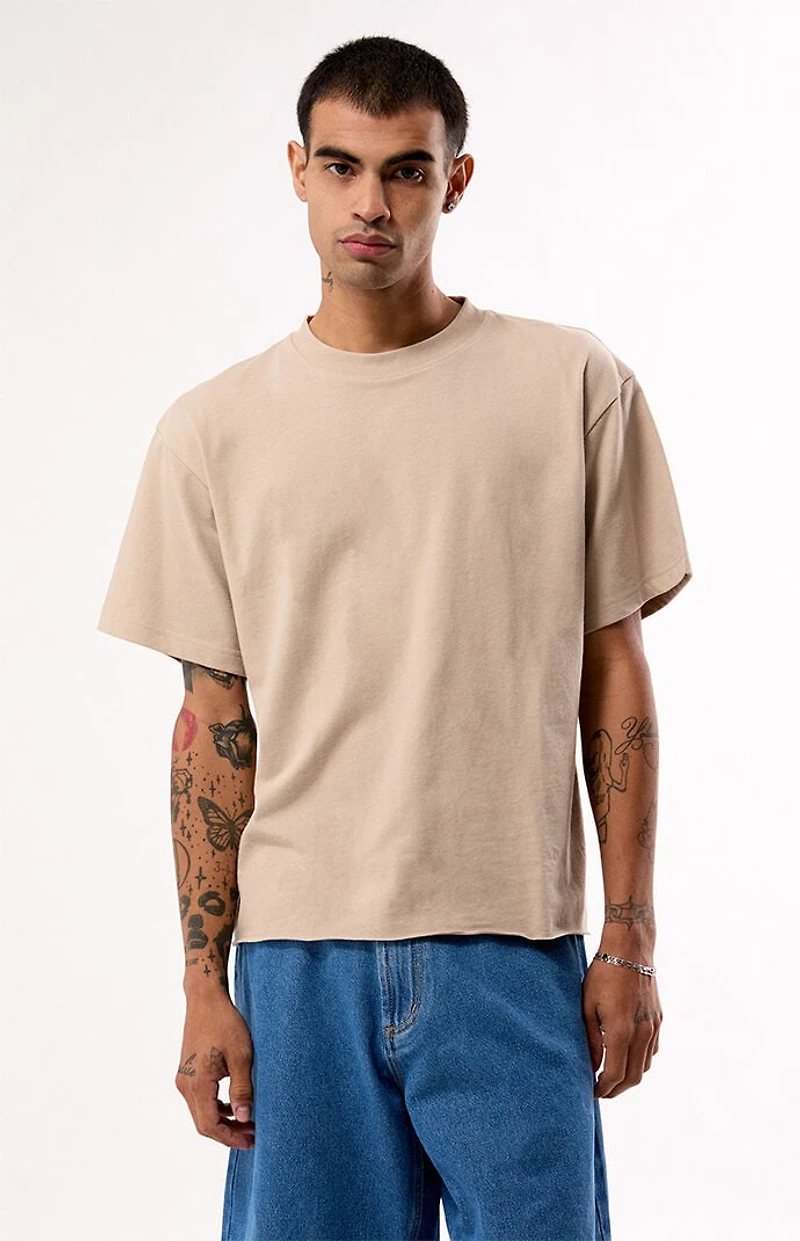 Pacsun Tan Premium Cropped T-Shirt