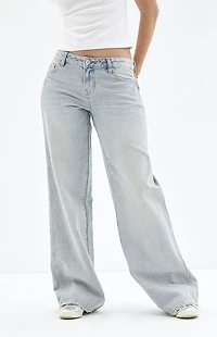 Pacsun Casey Low Rise Baggy Jeans Light Indigo Shine