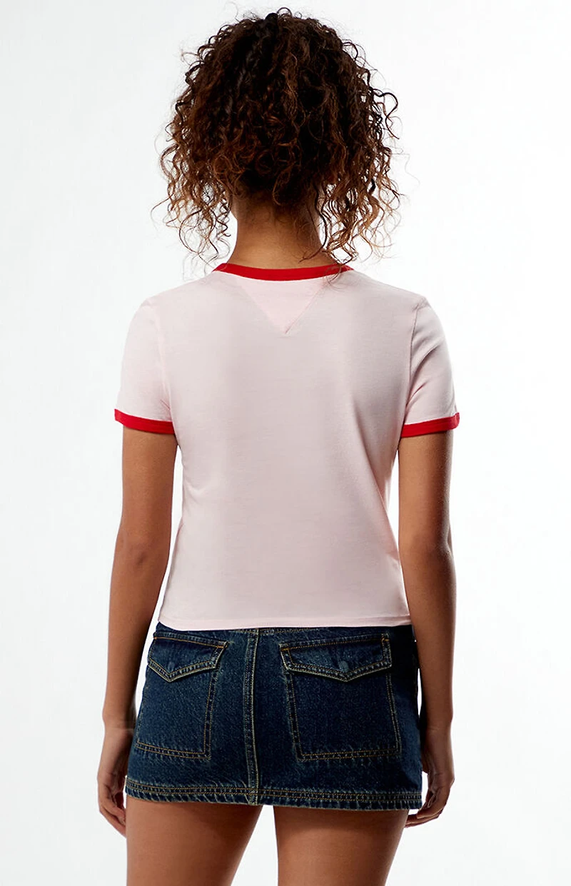 Tommy Jeans Script Slim Ringer T-Shirt