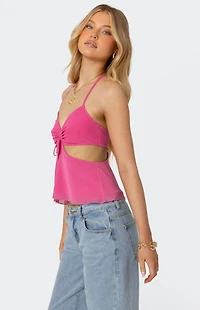Edikted Duo Cutout Mesh Halter Top