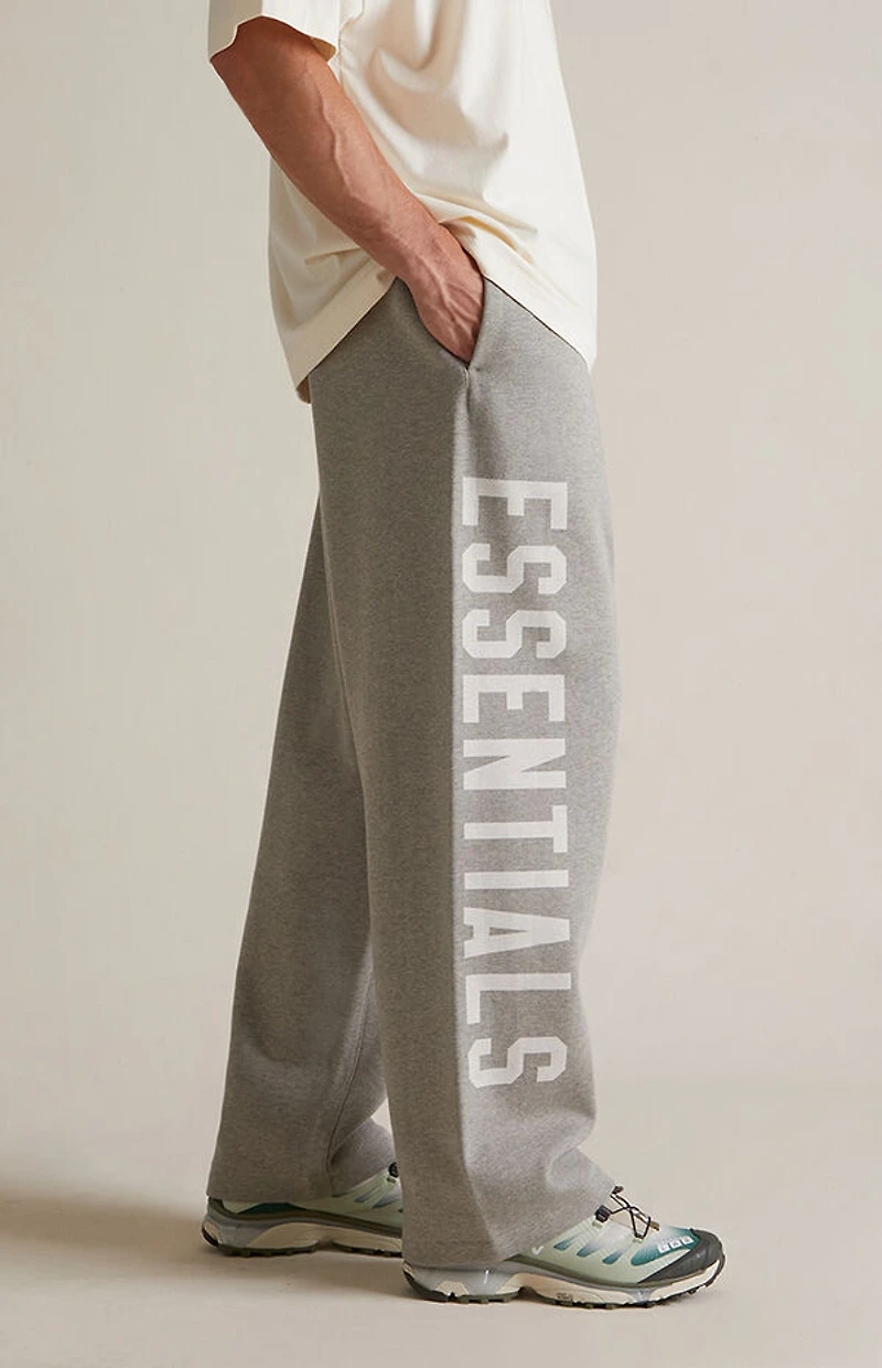 Fear of God ESSENTIALS Dark Heather Oatmeal Fleece Relaxed Sweatpants