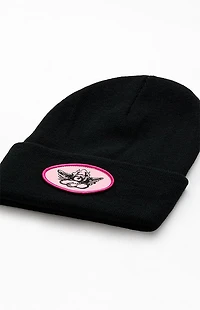 Boys Lie Black Ribbed Beanie