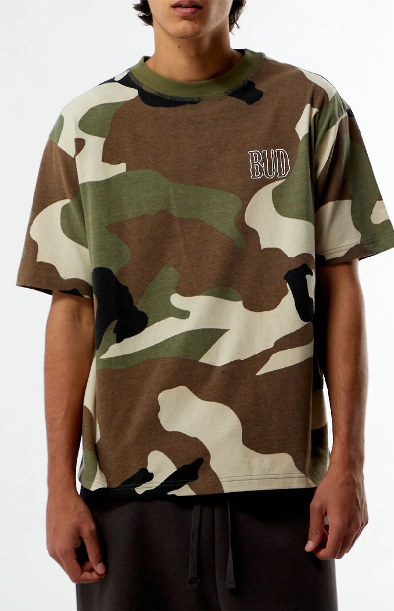 Budweiser By Pacsun Camo Initials T-Shirt