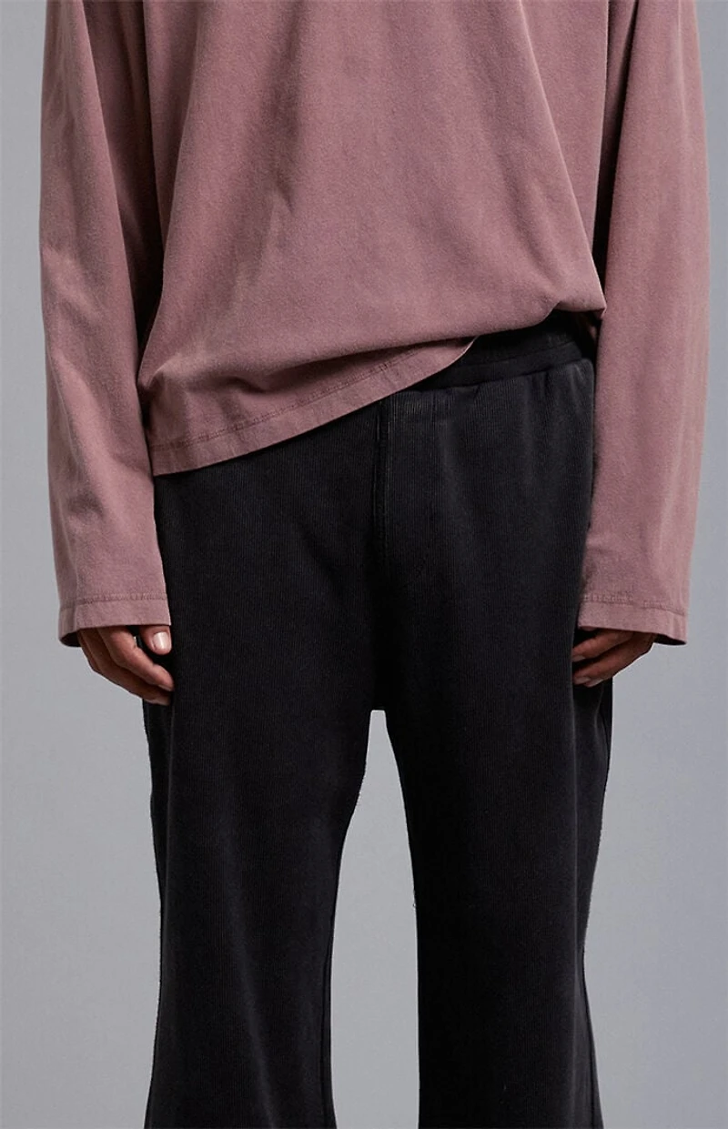 A.R.C. Black Ribbed Baggy Sweatpants