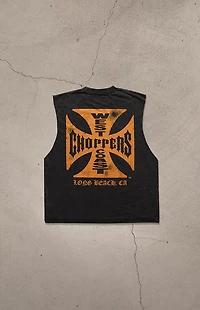 West Coast Choppers Overspray Logo Cutoff Muscle T-Shirt