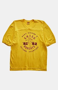 PS VINTAGE 80s SWTSU Bobcats V-neck Graphic T-Shirt