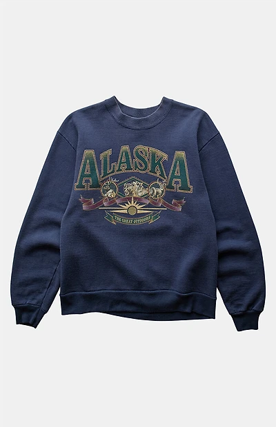 PS VINTAGE '90s Alaska  Crew Neck Sweatshirt