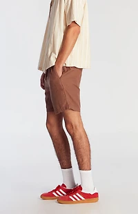 Pacsun Brown Cole Cotton Volley Shorts
