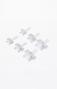 Pacsun 3 Pack Diamond Stud Earrings