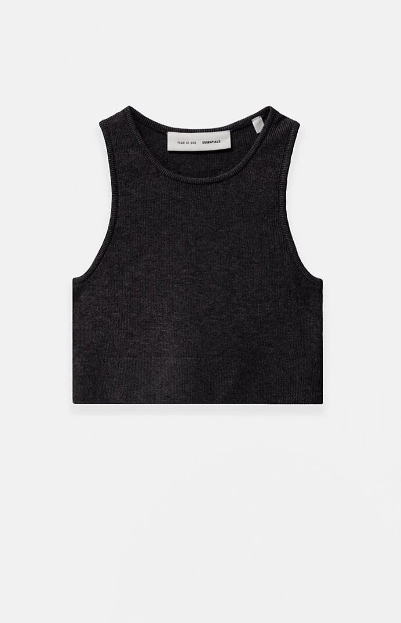 Fear of God ESSENTIALS Women's Jet Black Sport Knit Tank Top
