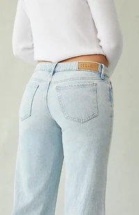 Pacsun Zoe Low Rise Girlfriend Jeans Light Indigo