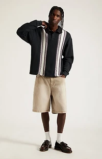 Pacsun Parker Baggy Denim Shorts Tan Washed