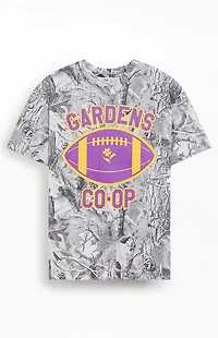 GARDENS & SEEDS CO-OP Camo Football T-Shirt