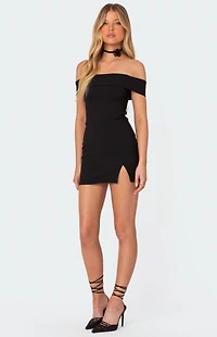 Edikted Effie Fold Over Mini Dress