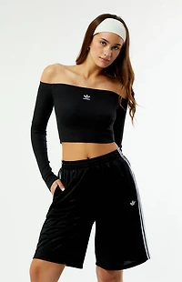 adidas Black 3-Stripes Jacquard Jorts