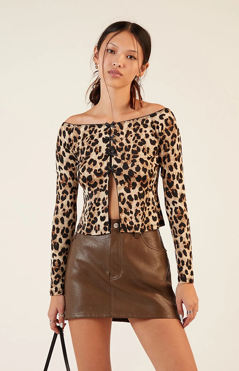 Est. PAC 1980 Jasmine Bow Off-The-Shoulder Top