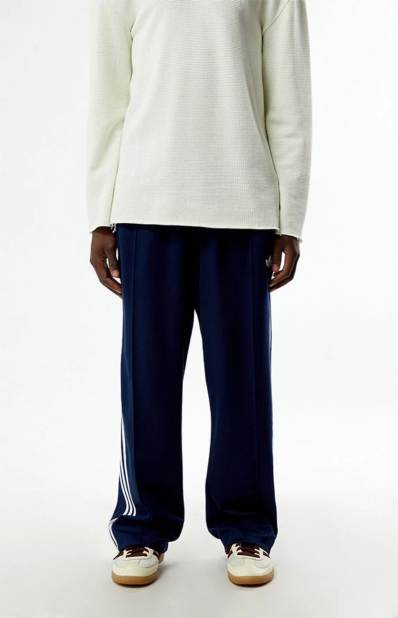 adidas Navy Baggy Three Stripe Track Pants