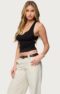 Edikted Ranata Lacey Scoop Neck Top