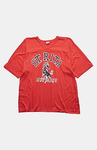 PS VINTAGE 90s St Rita Mustangs V-neck Graphic T-Shirt