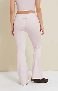 PAC 1980 WHISPER Active Fold-Over Waistband Flare Yoga Pants
