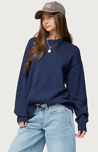 Edikted Priscila Oversized Crewneck Sweater
