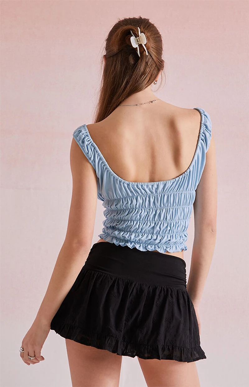 Beverly and Beck Eyelet Bow Micro Mini Skort