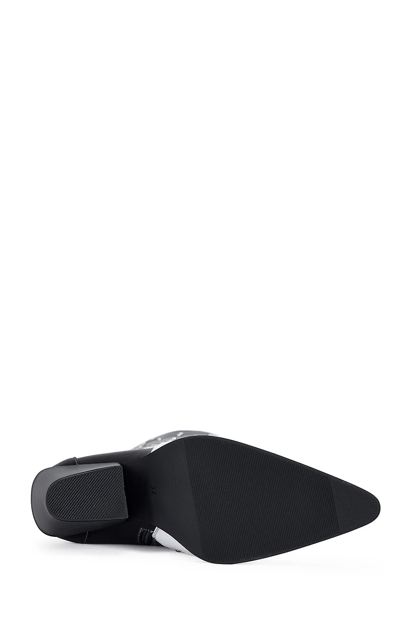 AZALEA WANG Women's Donovan Black & White Western Boots