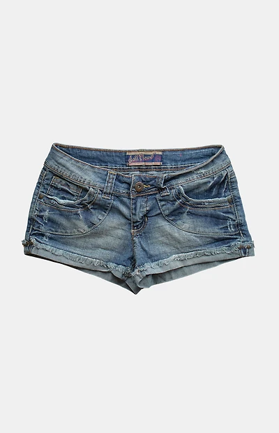 PS VINTAGE 2000s Medium Indigo Low Rise Micro Jean Shorts