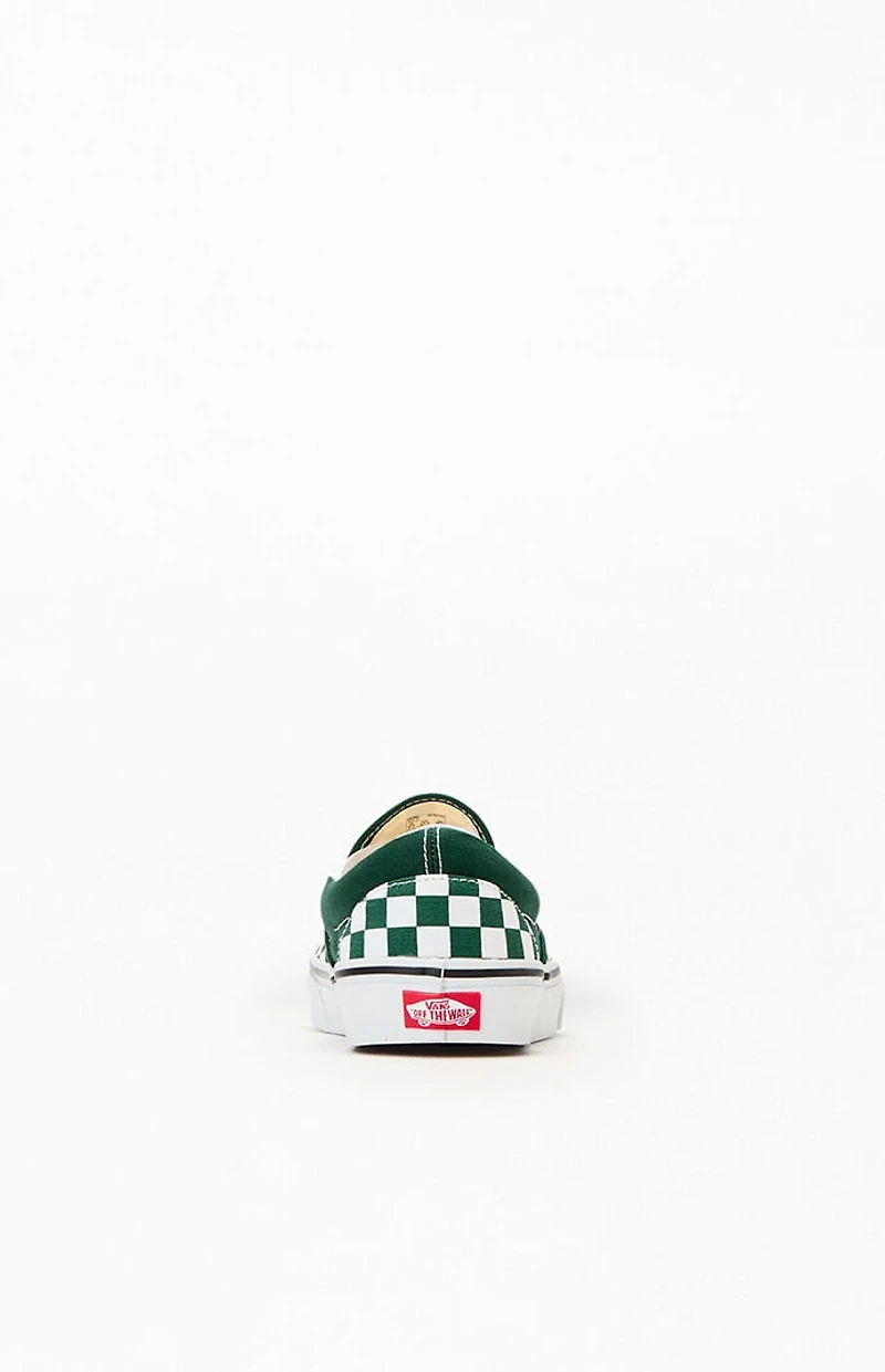Vans Green Checkerboard Slip-On Shoes