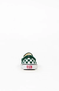 Vans Green Checkerboard Slip-On Shoes