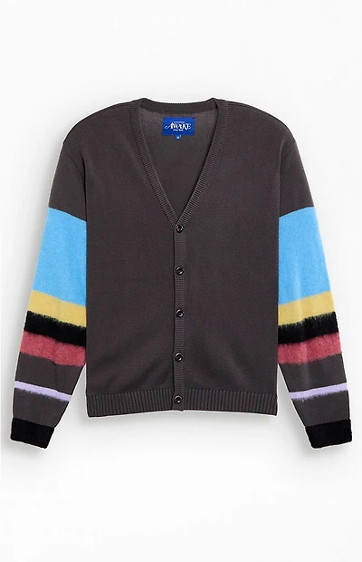 Awake NY Striped Sleeve Mohair Cardigan