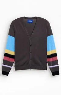 Awake NY Striped Sleeve Mohair Cardigan