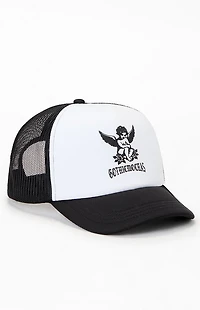 Gothic Mochas Angel Logo Trucker Hat