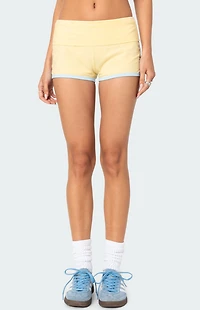 Edikted Lucky Contrast Fold Over Shorts