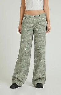Pacsun Tree Camo Low Rise Baggy Pants
